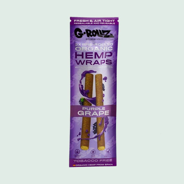 G-ROLLZ - ​​Pack of 2 Pre-Rolled Hemp Wraps & Corn Husk Filters